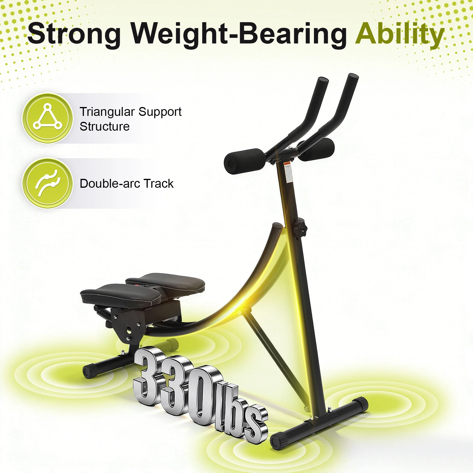 Home Gym Training Program - Ab-machine met capaciteit van 330 lbs,