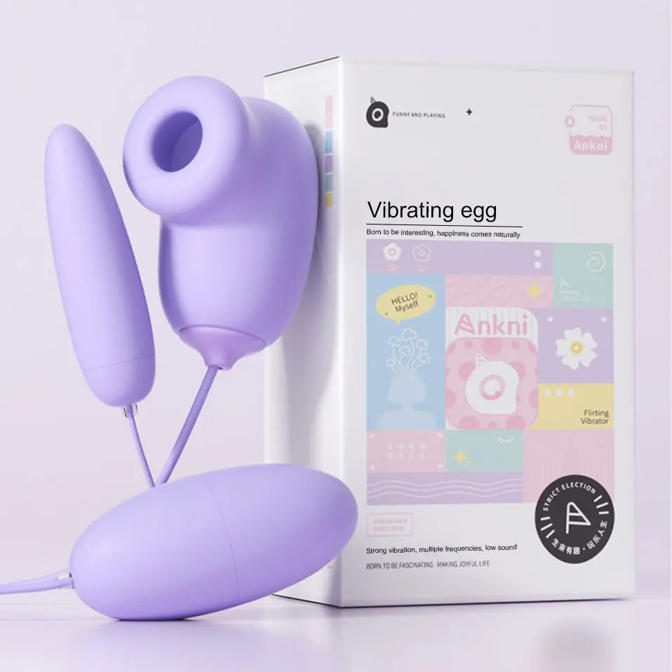 Egg Vibrator Powerful 20 Frequency Modes Sucking Vibration Clitoral Stimulation Breast Massage G-spot Orgasm Silicone Toys Set 2