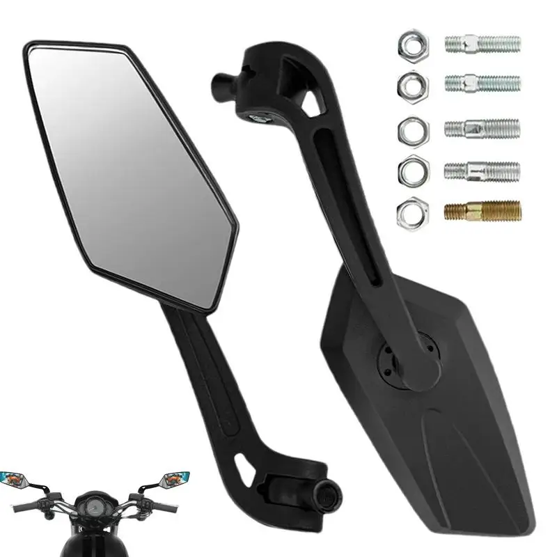 

Racing Motorcycle Mirrors 360 Degree Rotation ATV Mirrors For Handlebars 2pcs Scooter Rearview Side Mirrors With 5 Screws