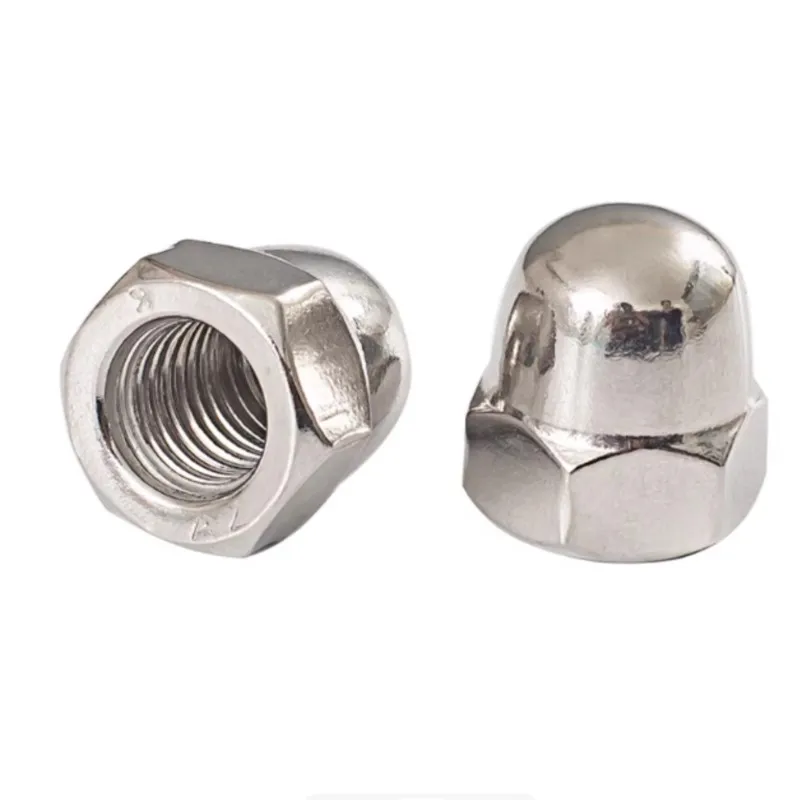1/2/4/5/10/20/50/100Pcs M3/4/5/6/8/10/12/14/16/18/20/24 201/304/316 Stainless Steel Cap Nut Screw Cap Reverse teeth fine teeth