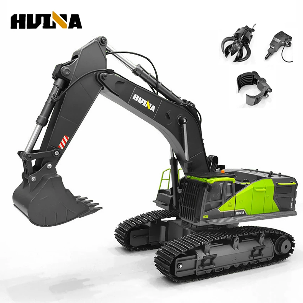 Huina 1593-escavadeira controle remoto, rc escavadeira, 2.4g carregador trator, carro rádio controlado, brinquedos de engenharia, 22ch liga metálica, 1: 14