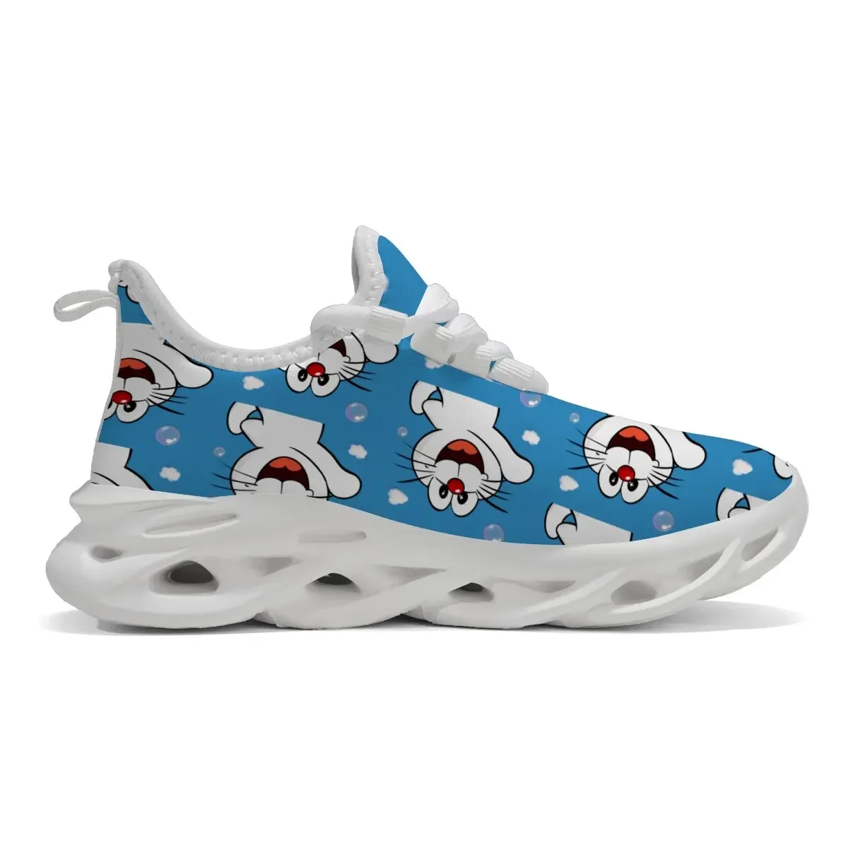

Children's Casual Shoes Unique and Trendy Breathable Mesh Laced Two-color Soft-soled Lightweight Doraemon Cartoon Sports Shoes