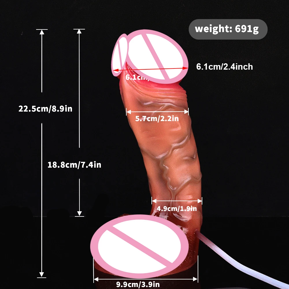 FAAK Lifelike Squirting Penis Silicone Ejaculation Large Realistic Dildo With Sucker Skin Touch Sex Toys For Women Anal Plug