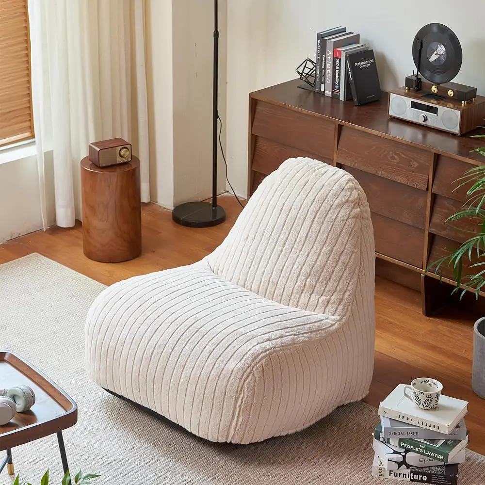 

Comfy Bean Bag Chair, Big Cozy Shell-Shaped Bean Bag Foam Filled Sofa, Beanbag Chair For Adults & Kids Gaming, Accent Sofa