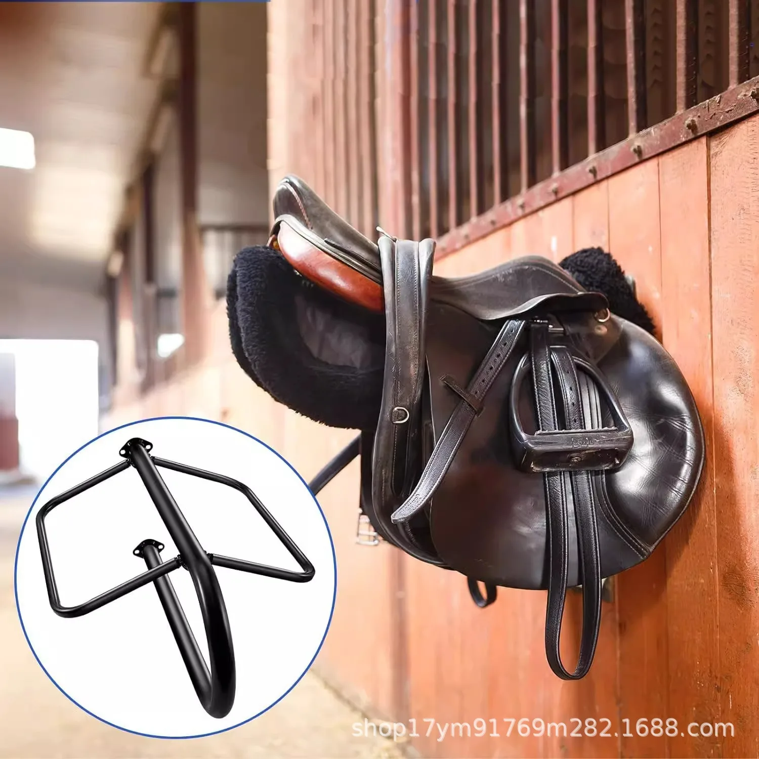 

Cross-border saddle frame Wall hanging Heavy duty storage frame Equestrian supplies Harness storage frame p