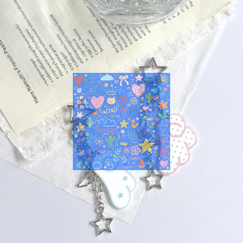 Y2K Stars Wings Keychain Pendant Cute Bag Hanging Angel Decoration Accessories Gift