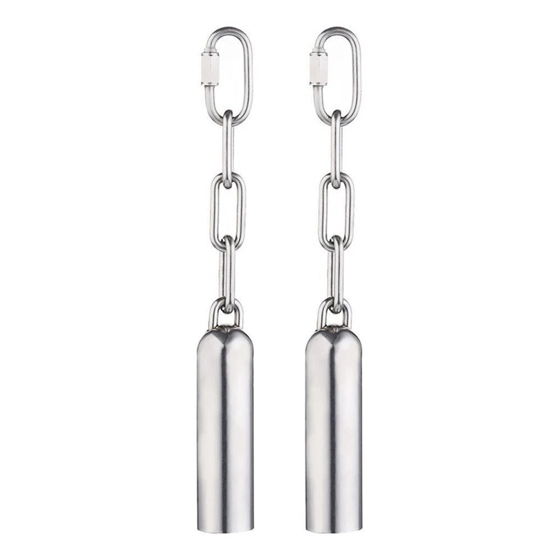 2X Stainless Steel Bell Toy For Birds,Heavy Duty Bird Cage Toys For Parrots, African Greys, Mini Macaws, Small Cockatoos