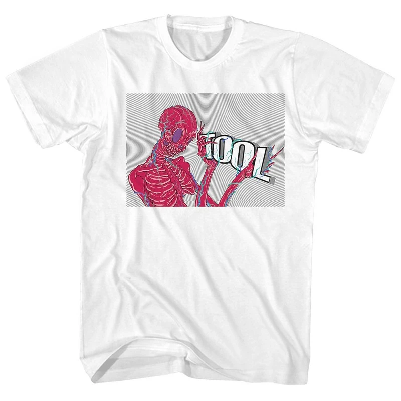 Tool Band Rock Pink Skull Logo Shirt - Punk Style Men's Motorcycle Pure Cotton T-Shirt