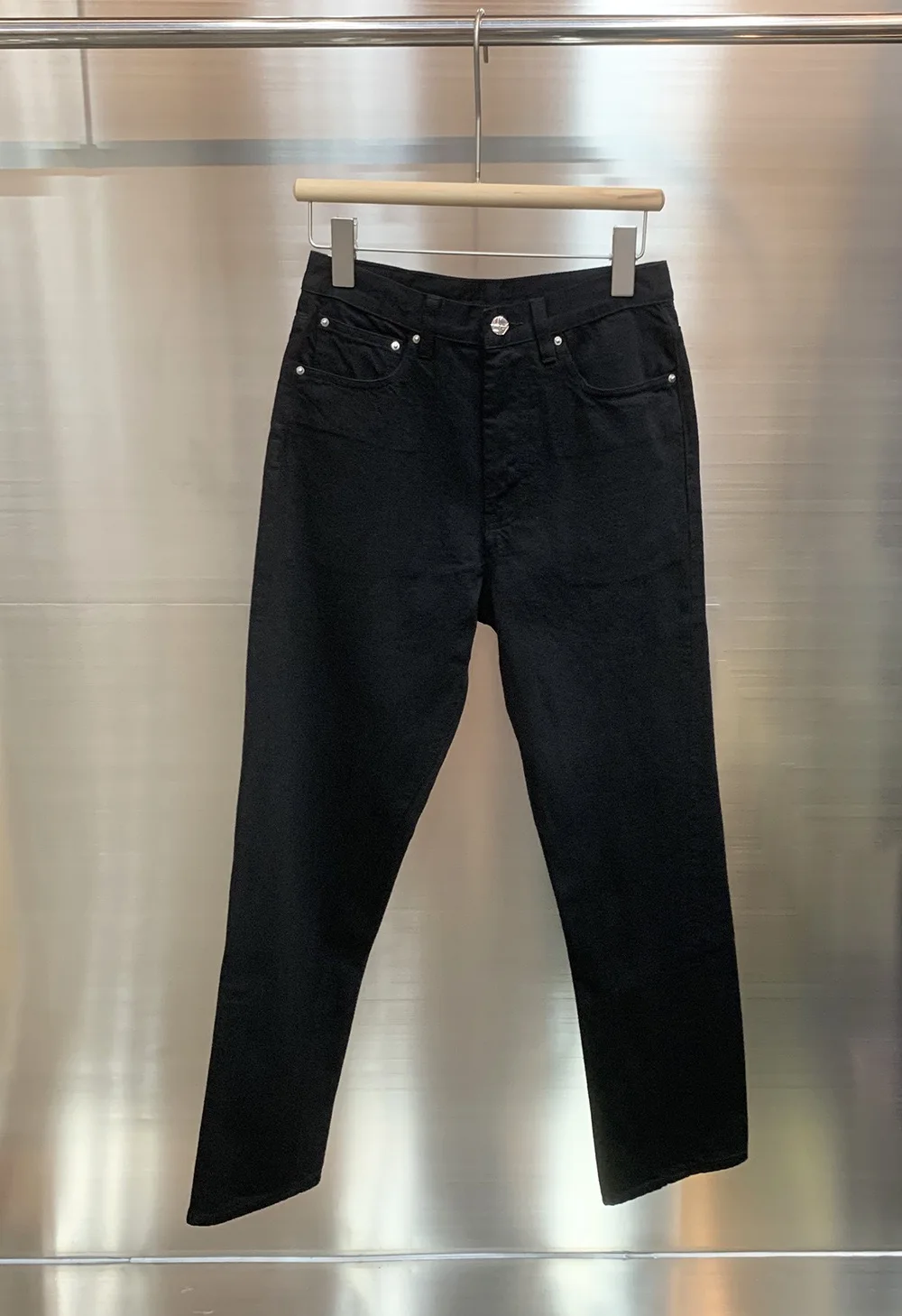 in cotone Cuciture intrecciate Jeans a nove tendaggi Semplice Slim Fit Or Jeans lunghi da donna Tee Colori Casual Sle Mid-Elasti