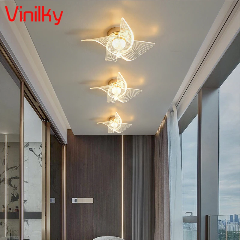 Nordic  Acrylic Ceiling Lamp Aisle Corridor Balcony LED Ceiling Lights for Bedroom Bay Window Light Nordic Creative Fixtures New