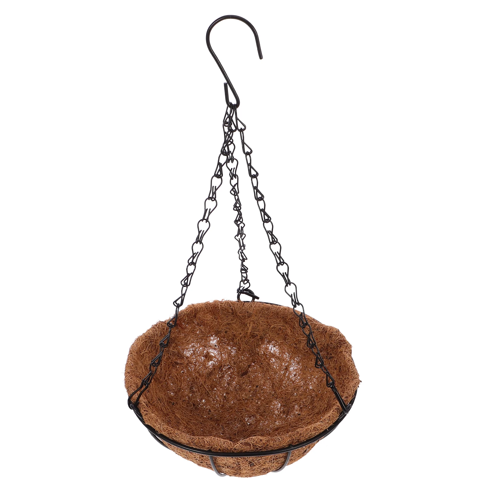 

Coconut Fiber Planter 8 Inch Durable Baskets Hanging Basket Waterproof Lining Balcony Decor Plant Holder Flower Pot