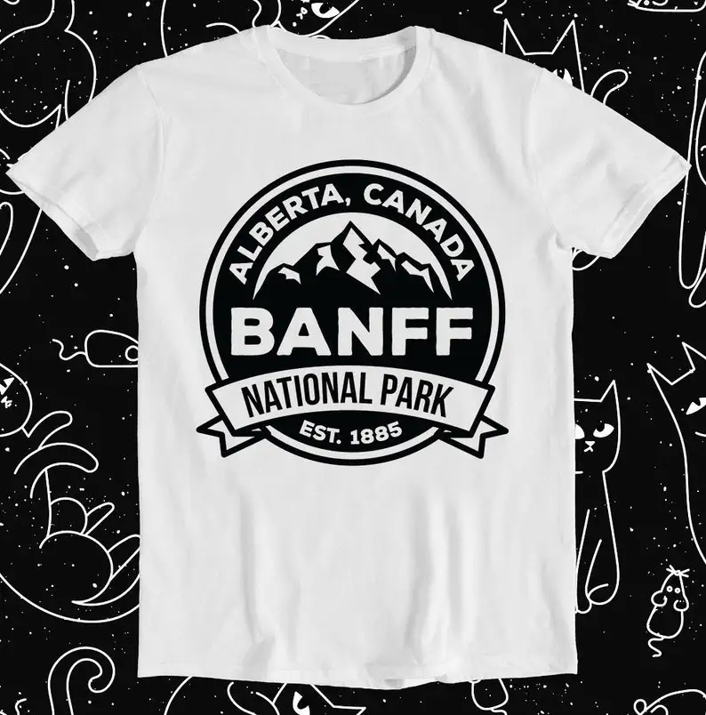 

Banff National Park Alberta Canada Retro Funny Meme Gift Tee T Shirt 1216
