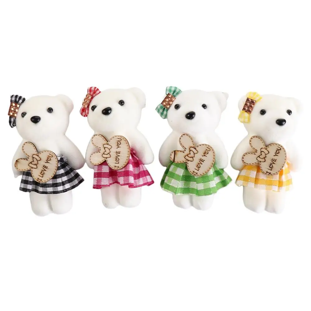 10 pçs/saco espuma urso urso de pelúcia brinquedos de espuma animal de pelúcia boneca mini urso buquê de flores 10cm dos desenhos animados buquê boneca