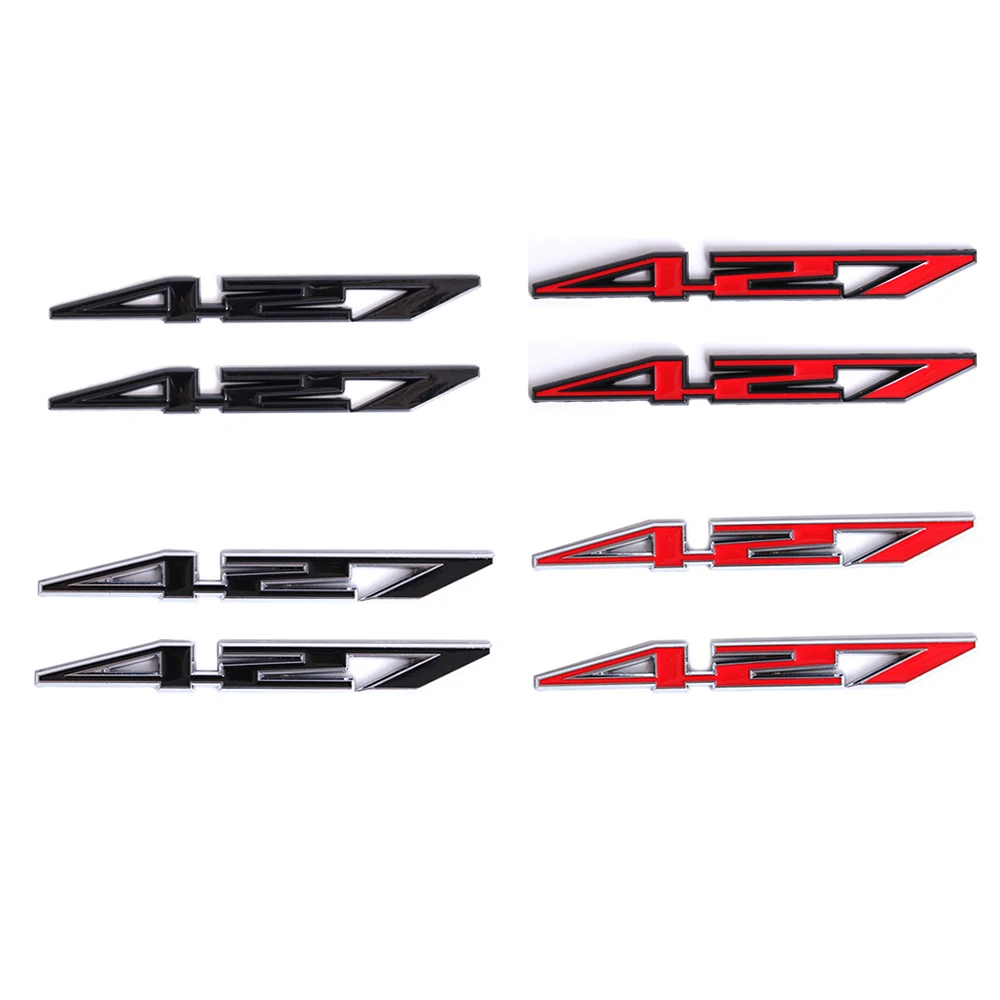 

2Pcs 3D 427 Metal Car Fender Body Door Emblem Universal Sticker Badge for Z06 C6 427 CI