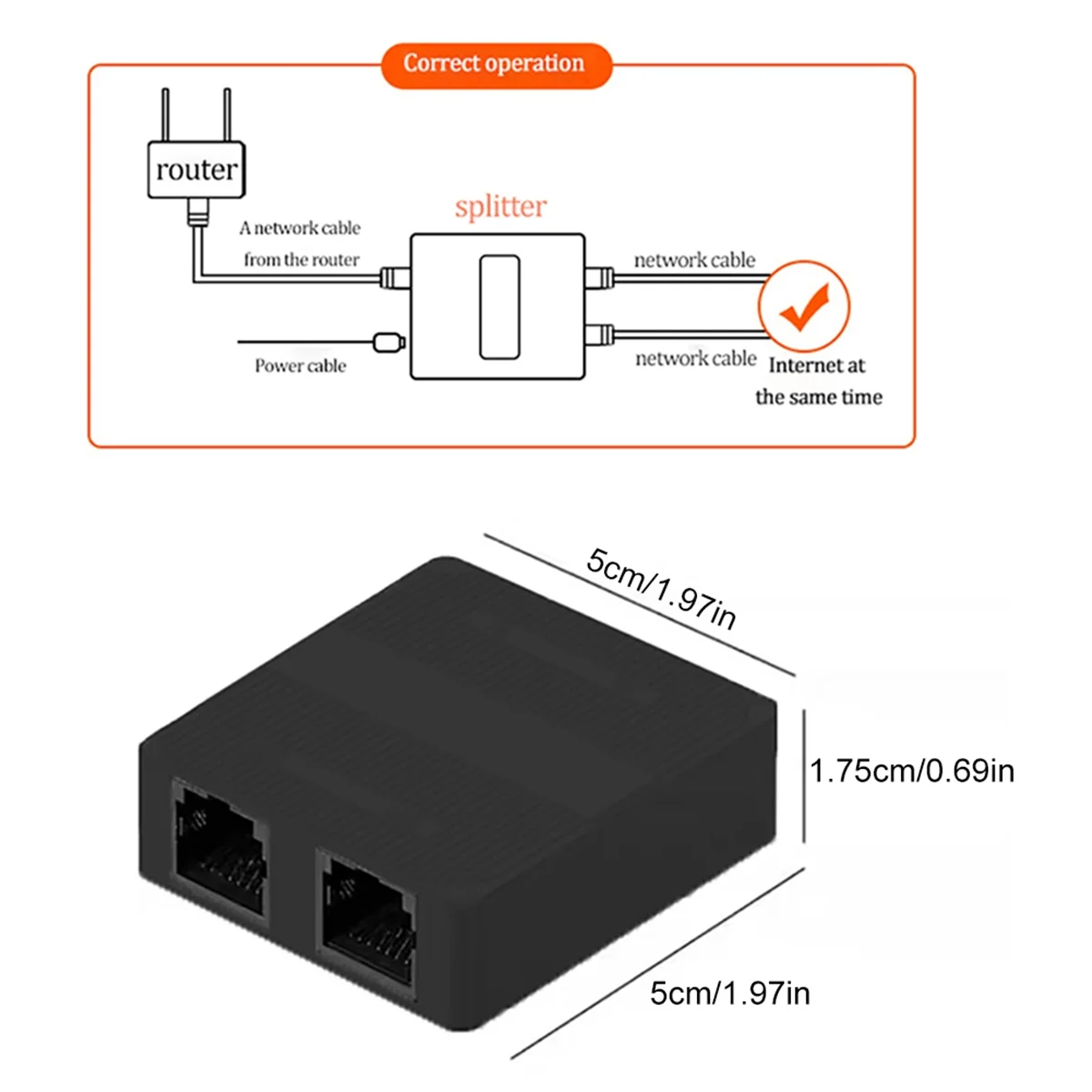 Zewnętrzny rozdzielacz sieciowy RJ45 Przedłużacz kabla sieciowego 1000Mbps Gigabitowa maszyna przełączająca do PC Laptop TV Box Router