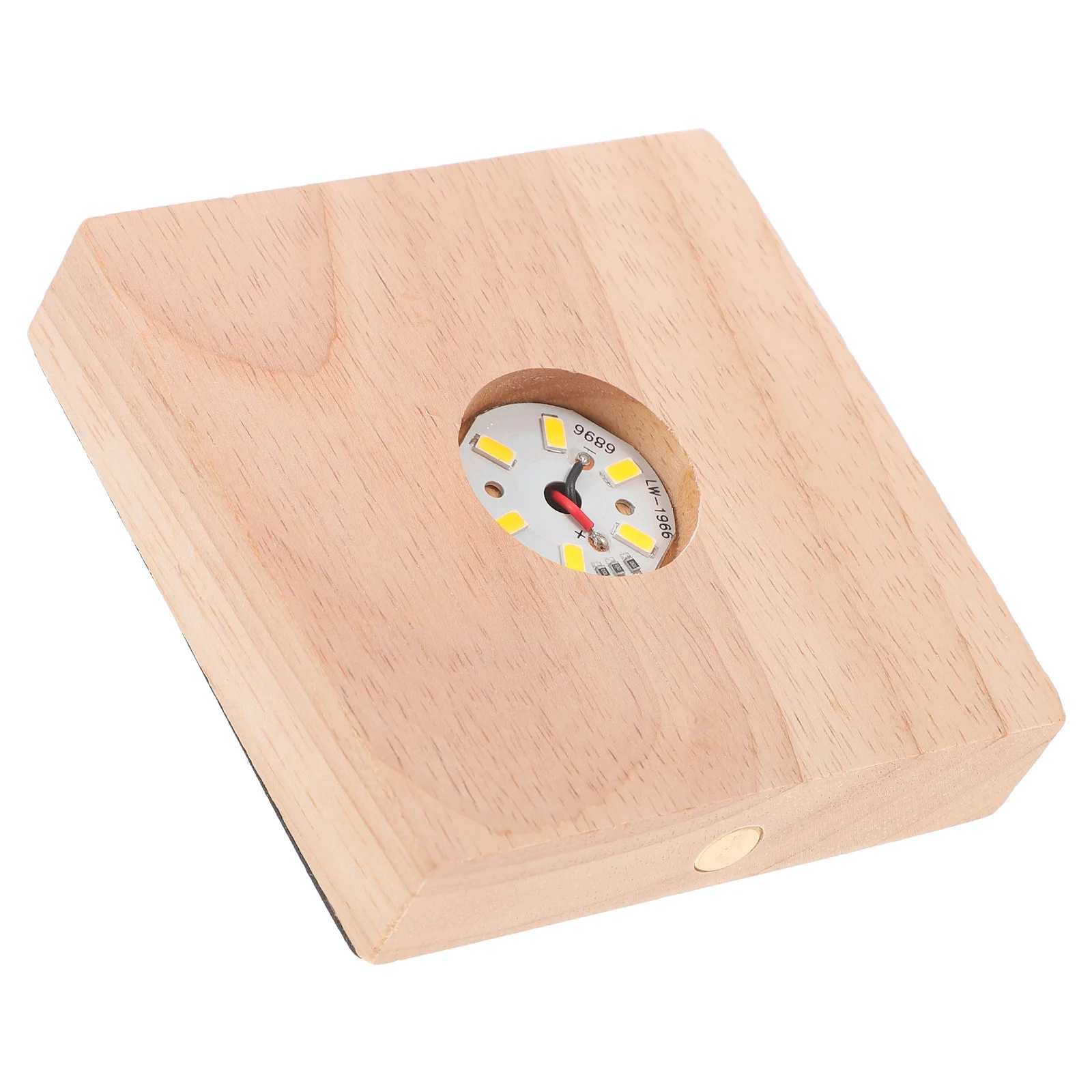 

1Set Crystal Sphere Wooden Base LED Lighted Display Stand USB Powered for Home Night Light Decor LED Display Base