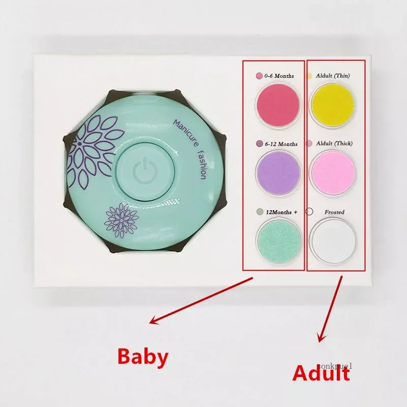 

Baby Nail Care Trimmer Electric Kids Nail Pedicure Clippers Cutter Infant Polisher Scissors 6pcs Grinding Head For Newborn