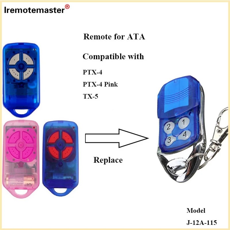 For ATA PTX4 Herculift Garage Door Remote Control 433.92MHZريموت كنترول باب كراجPTX4 البعيدGaraj kapısı uzaktaرموت باب كراج