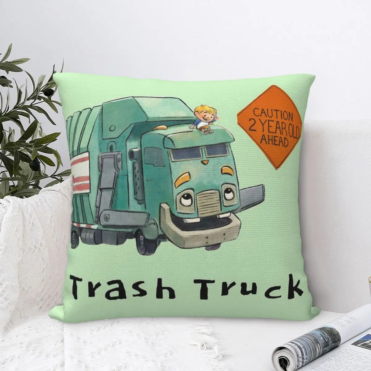 Trash Truck Cartoon Netflix Pillowcase Polyester Pillows Cover Cushion Comfort Throw Pillow Sofa Decorative Cushions Used