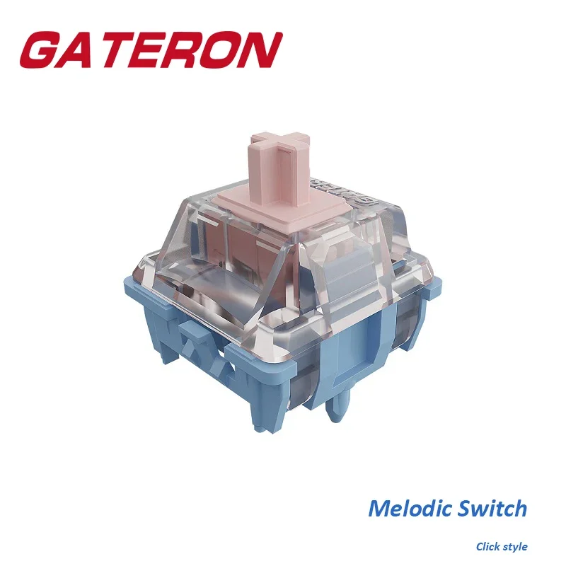 

GATERON Melodic Switch 5-Pin Click Dual-rail Pre-lubed 60g SMD RGB DIY Cusotmized Hotswap 35pc per pack for Mechanical Keyboard