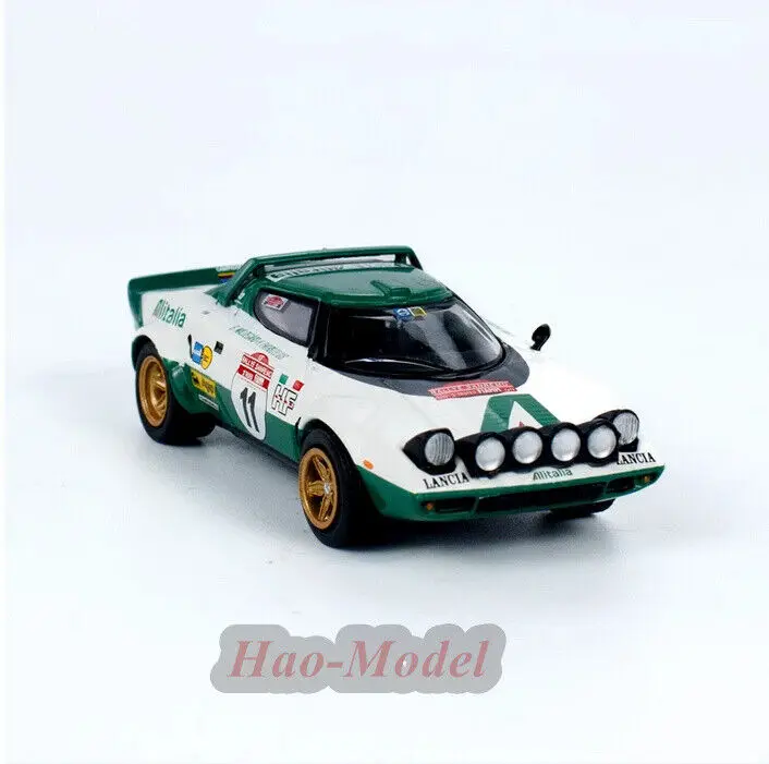 MINIGT 1/64 For LANCIA Stratos HF 1975 Rally Sanremo Car Model Alloy Diecast Simulation Birthday Gift Hobby Display Ornaments