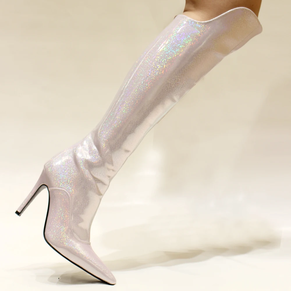 

Jialuowei Custom 10cm Stiletto Large Size36-46 Unisex Fashion Sexy Knee High Heel Boots