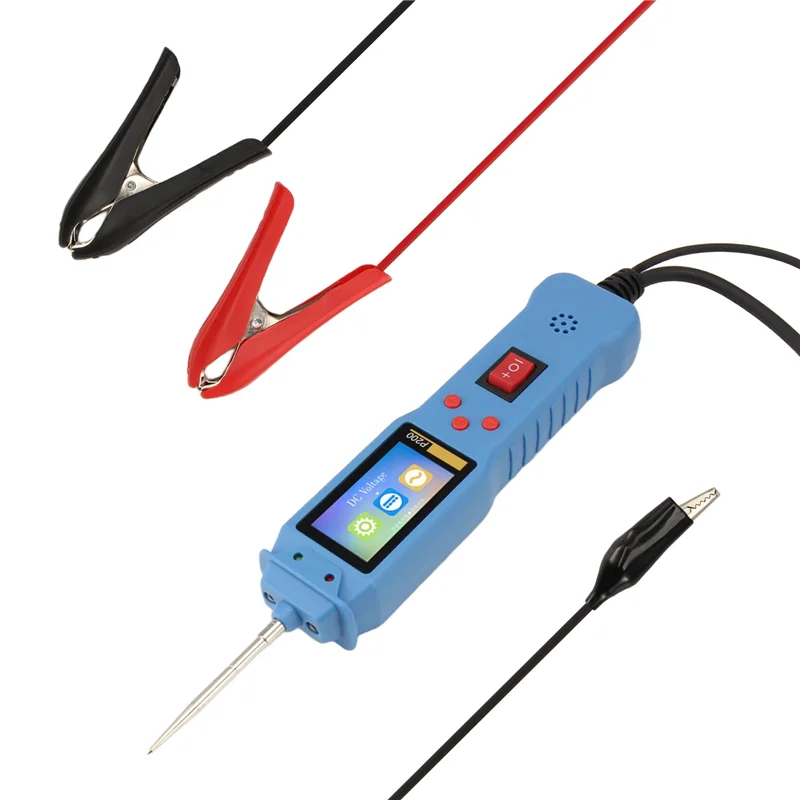 12 24V P200 Tester di circuito automobilistico Sonda di circuito di alimentazione Tester elettrico Continuità Tensione Lampada Luce di prova 2M