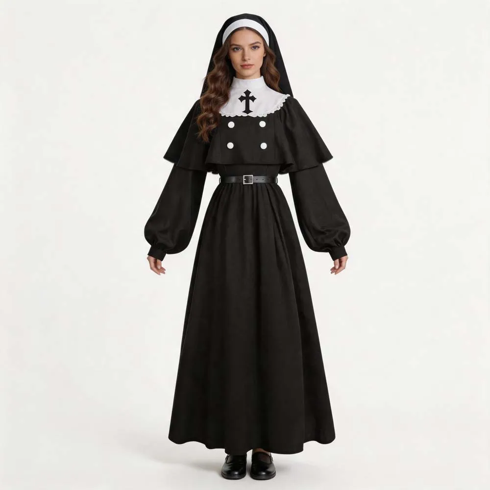 Déguisement Nonne Effrayante Femme – photo 4