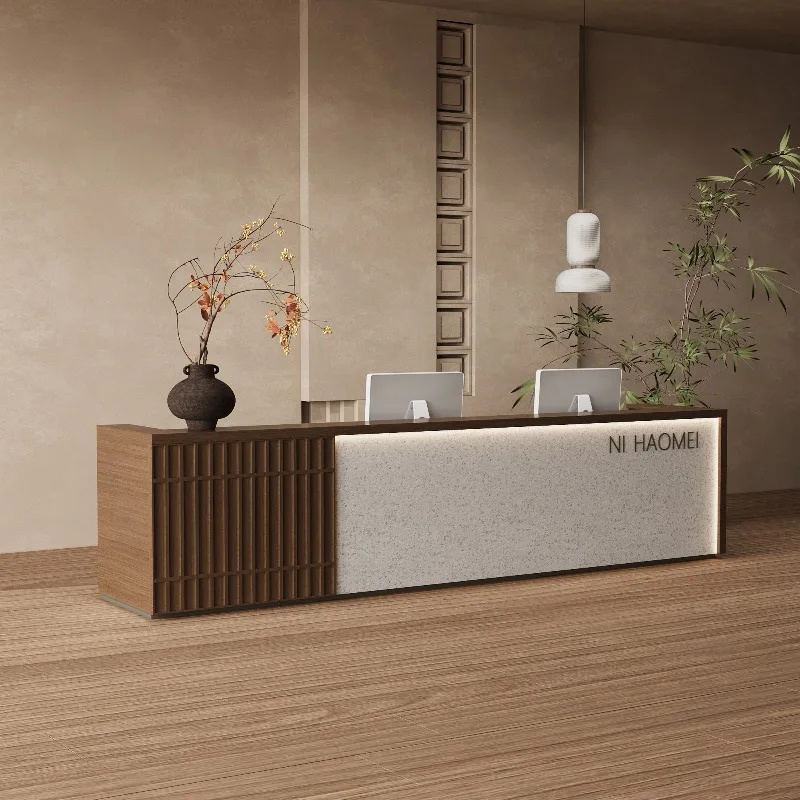Minimalist Led Lights Led Reception Desks Hotel Restaurant Executive Reception Desks Design Simple Mostrador Trendy Furniture