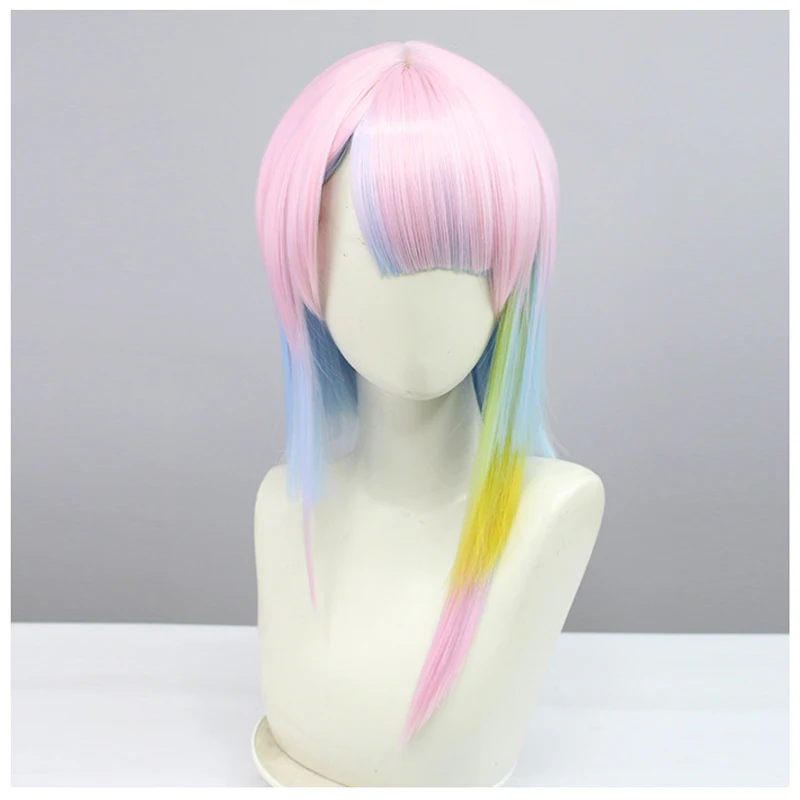 Lucy Cosplay Wig Anime Cyberpunk Edgerunners Cosplay Lucyna Kushinada Mixed Color Hair Heat Resistant Lucy Wigs Halloween