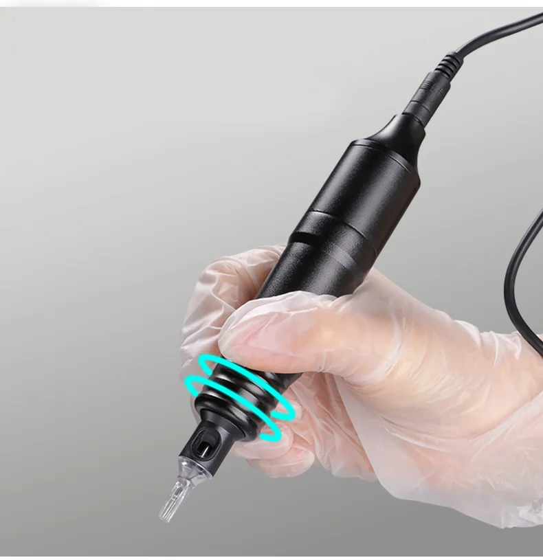 

Профессиональная роторная тату-машинка, ручка с интерфейсом постоянного тока, черный тату-пистолет для перманентного макияжа, принадлежности для машины для тела