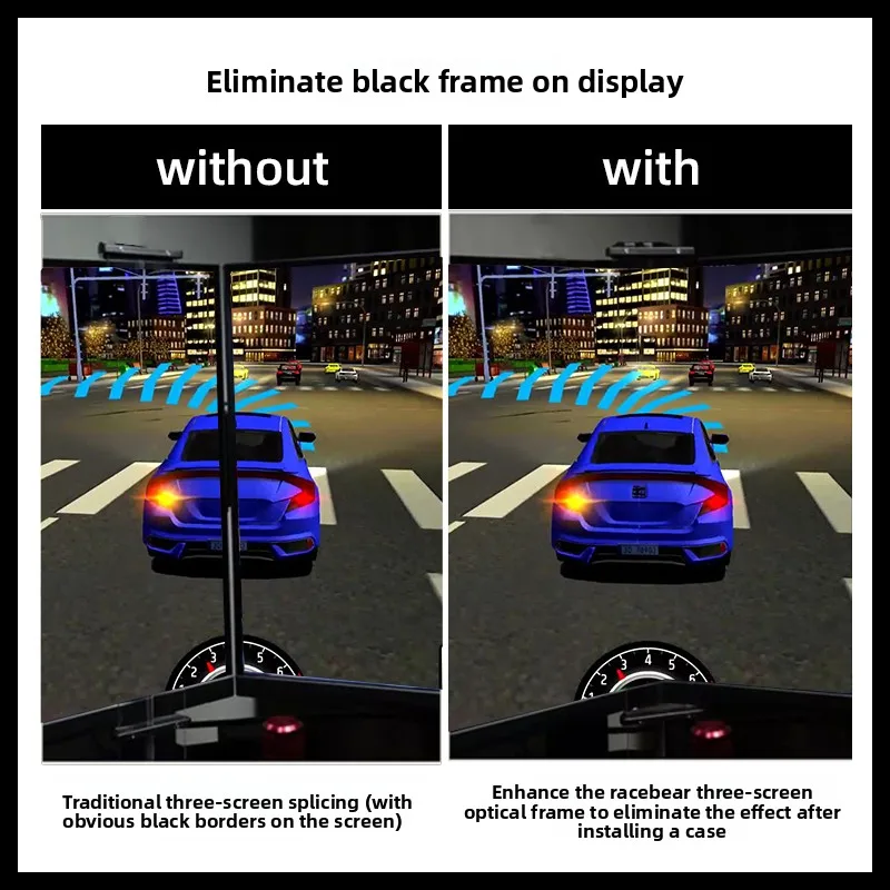 Seamless Multi‑Monitor Bezel‑Eliminator Kit For Triple Screen Racing Simulator Hide Monitor Frame 21‑55 Inch Display Accessory