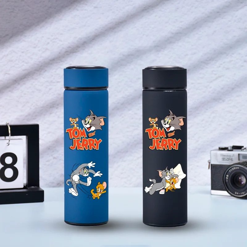 500ML Tom and Jerry Cartoon Stainless Steel Water Cup Portable Leak Proof Insulated Cup Outdoor Camping Leak Proof Water Bottle