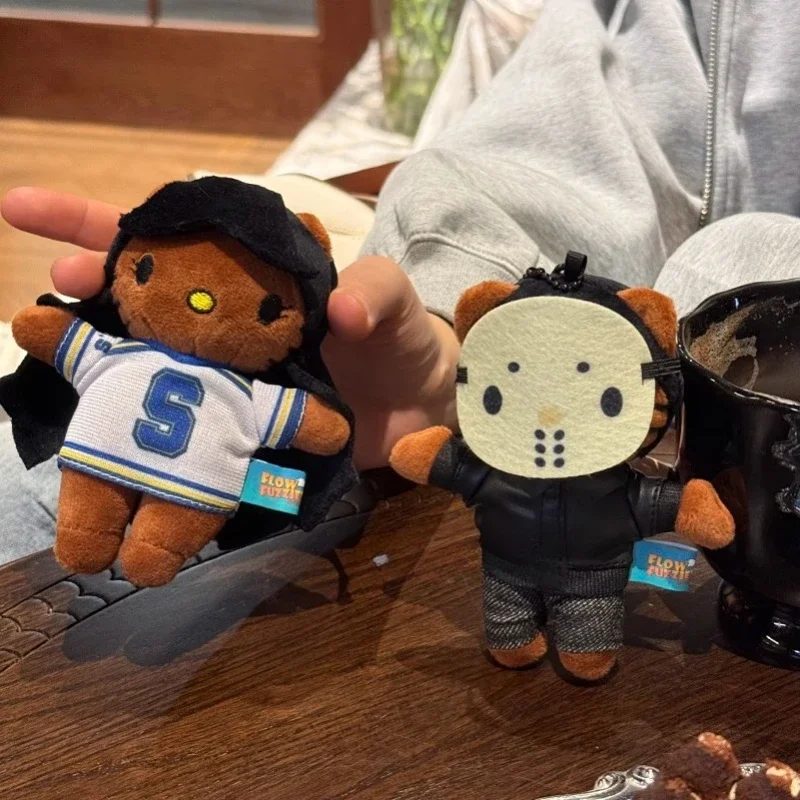 Kawaii سانريو مرحبا كيتي المفاتيح الكرتون الجلد الأسود المغني زوجين على ظهره المفاتيح اللعب حقيبة سستة الديكور فتاة هدية