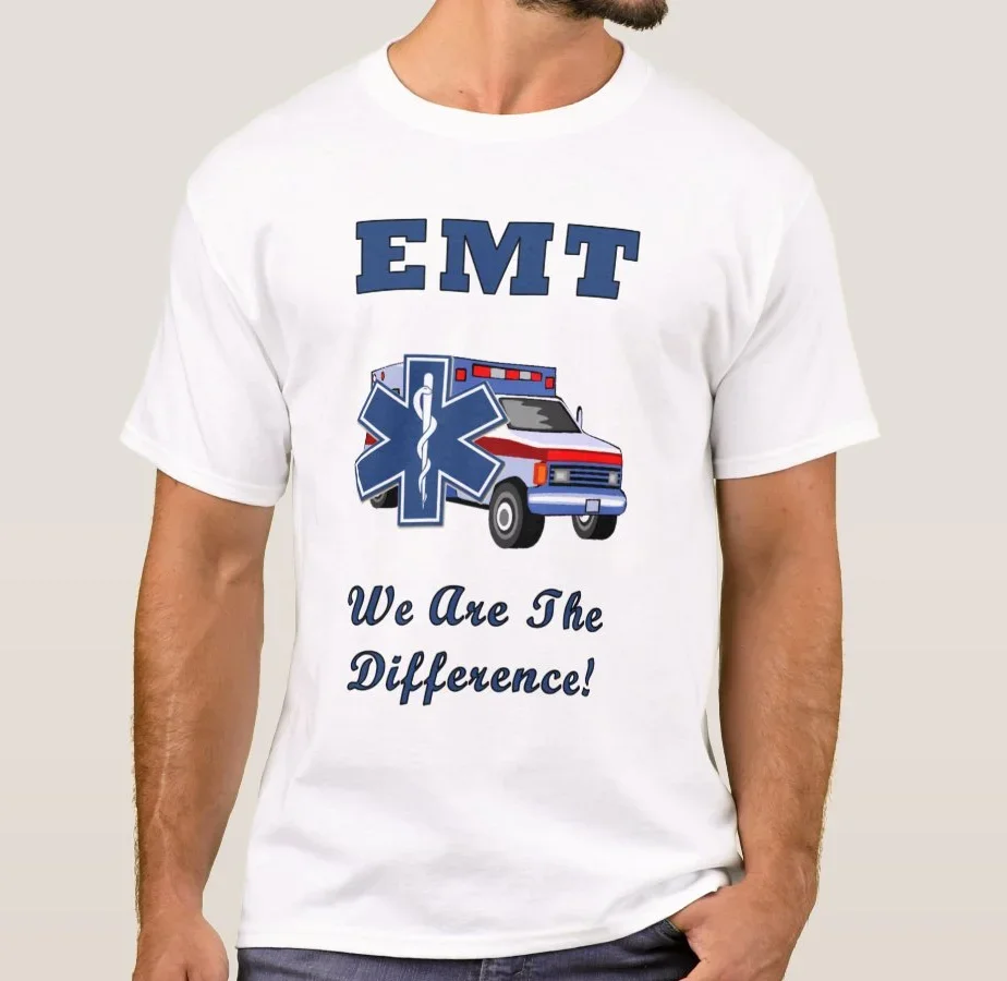 

Novel Star of Life EMT Ambulance and Paramedic Gift T Shirt. High Quality Cotton, Breathable Top, Loose Casual T-shirt S-3XL