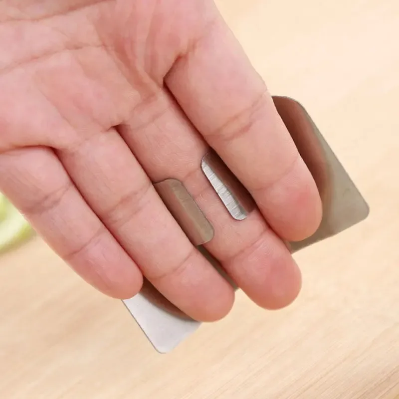 Sturdy Stainless Steel Adjustable Finger Guard Anti Cut Slicing Protection Universal Fit Kitchen Safety Tool image 5