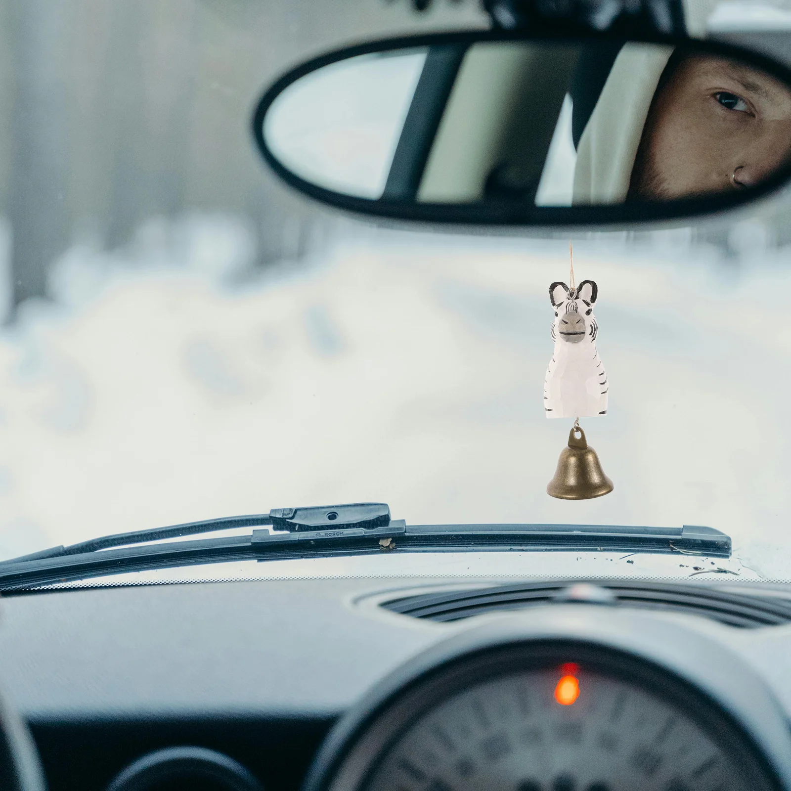 Drewniany dzwonek w kształcie zwierzęcia, zawieszka, ozdoba na kemping, wędrówki, motocykl, samochód, rustykalny, naturalny, wiszący dzwonek, akcesorium do przygód na świeżym powietrzu.