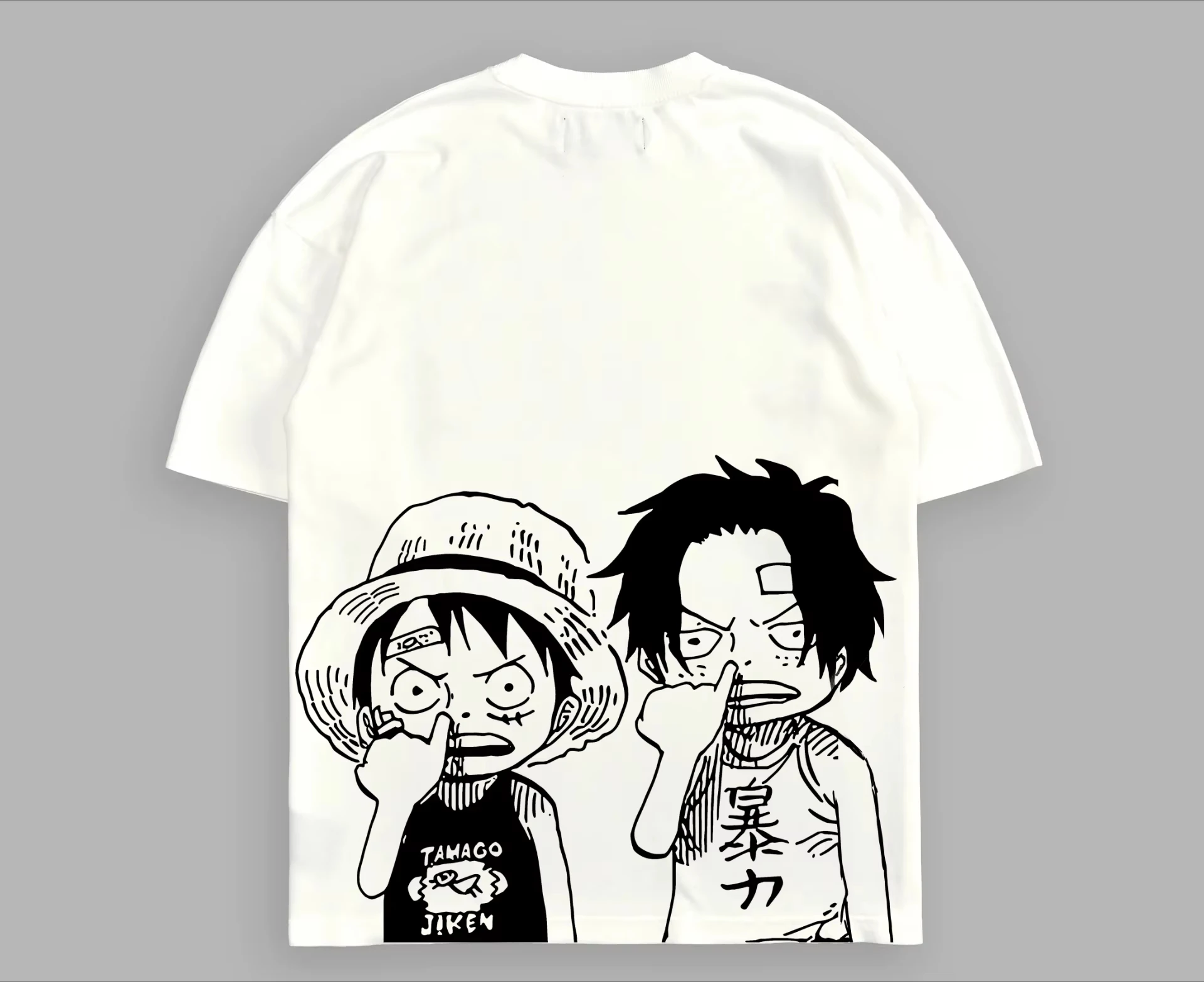 One Piece T-Shirt Men Summer Luffy Ace Childhood Anime Graphic Short Sleeve Oversized Streetwear Loose Fit Anime Fan Tee