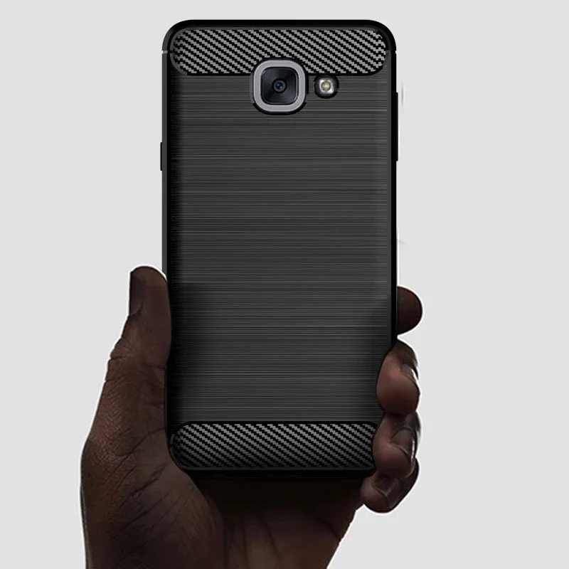 FERISING Case For Samsung Galaxy J7 Max Case Silicone TPU Bumper Shockproof Carbon Cover for Samsung Galaxy J7 On Max G615 G615F
