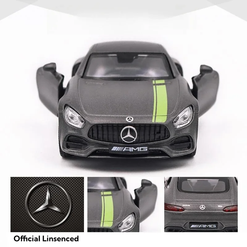 1/36 Mercedes-Benz GT S  Toy Car Model For Children RMZ CiTY Super Race Diecast Miniature Pull Back Collection Gift For Boys