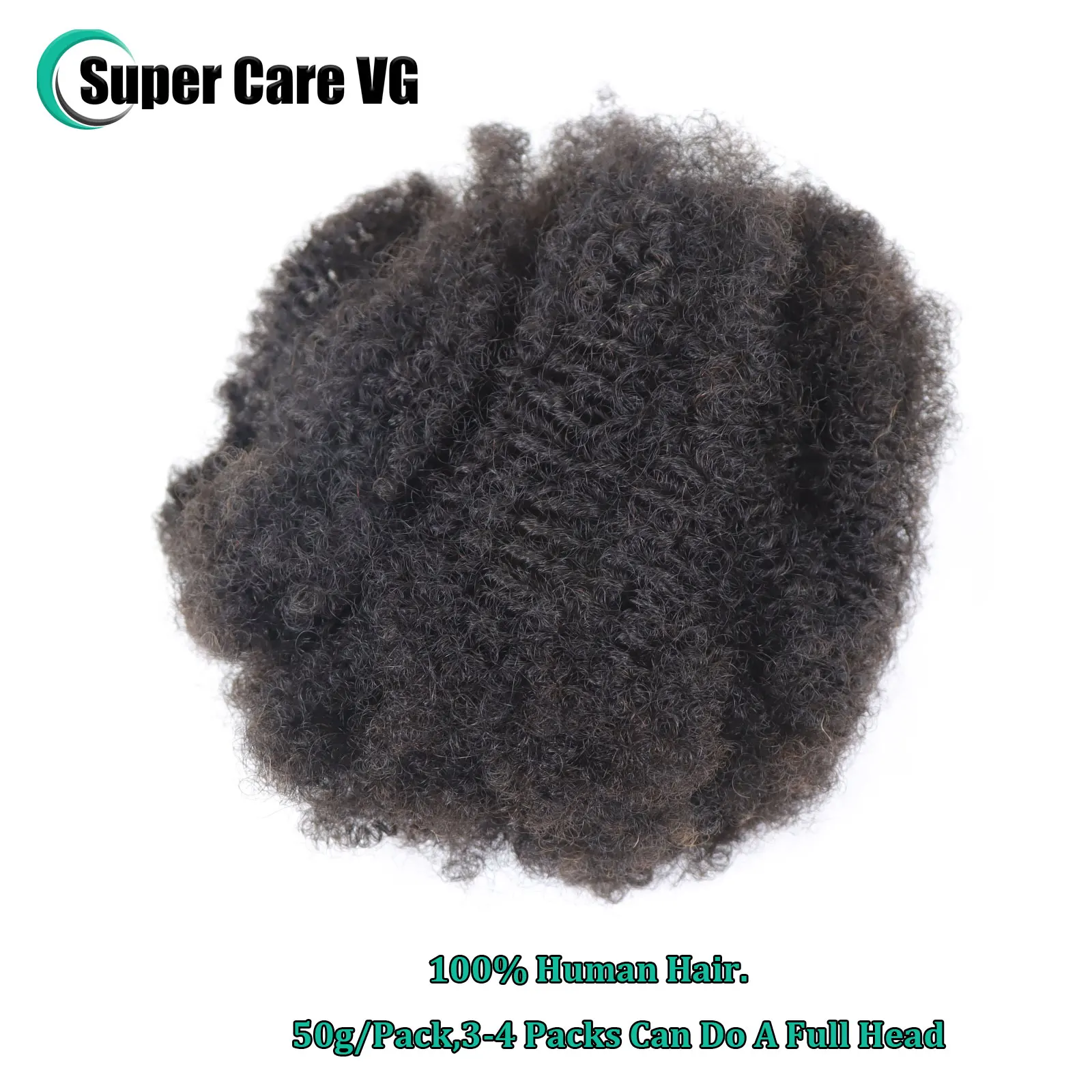 Black 50g/Pack Afro Kinky Curly Bulk Human Hair For Braiding Crochet Hair Remy Peruvian Hair Extensions Locks For Braids No Weft