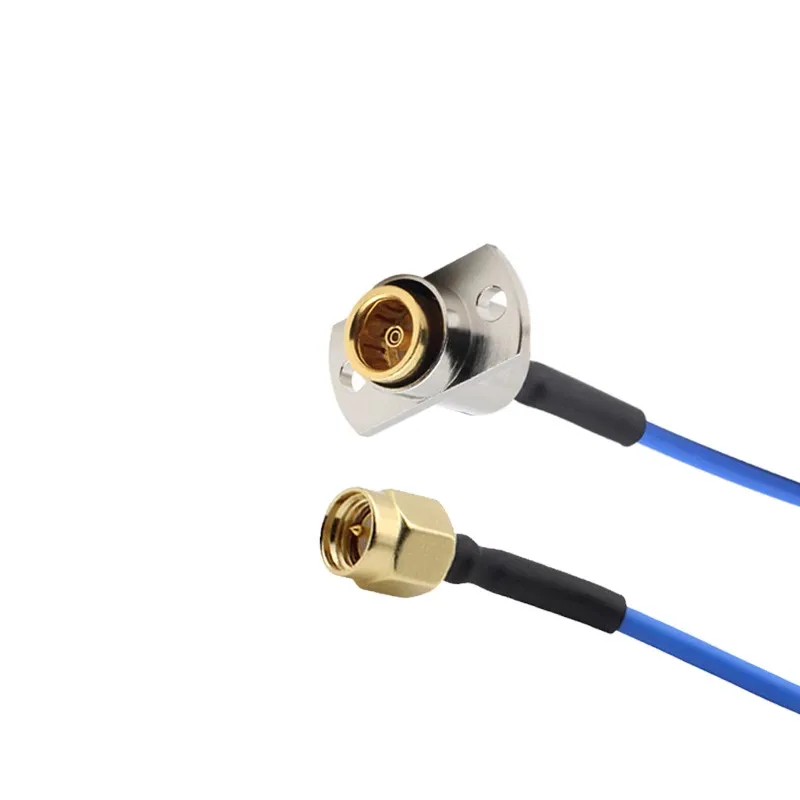 SMA male to BMA KF female two hole panel fixed RG405 semi flexible wire SMA to BMA female adapter wire