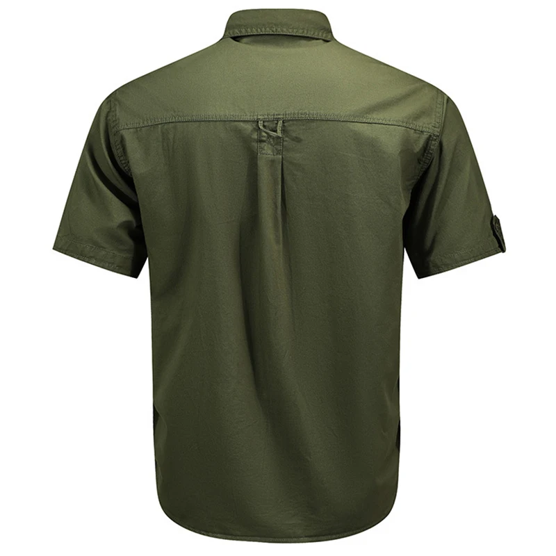 Men\'s Tactical Short-sleeved Shirt Summer New Arrivel Outdoor Multi-pocket Quick-drying Cargo Shirt Hiking Fishing Work T-shirt