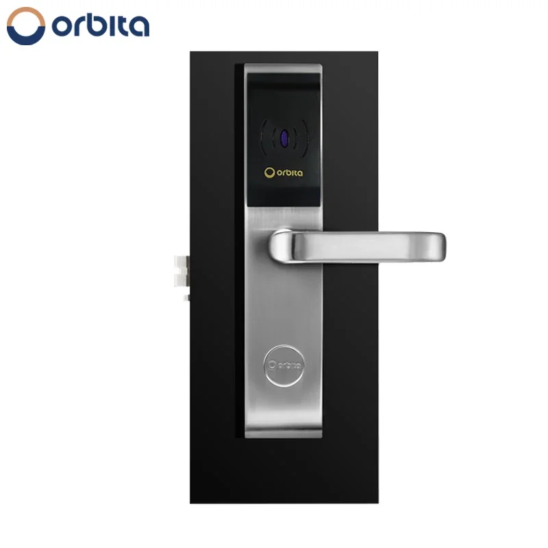 Professional smart card hotel interior door lock system with free software &mechanical key