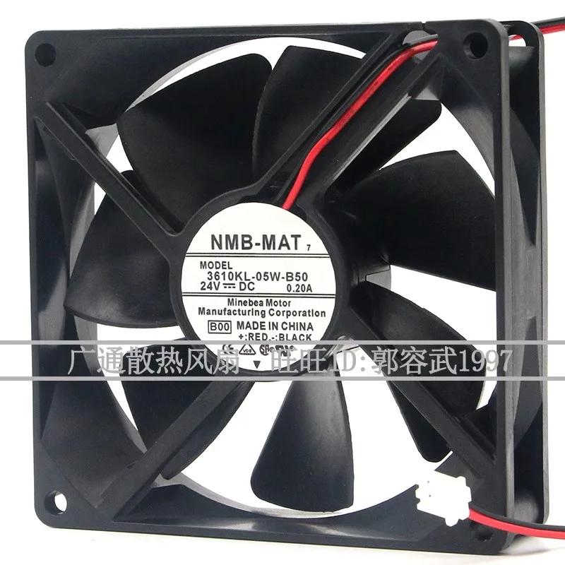 Original 3610KL-05W-B50/B59 90 * 90 * 25MM 24V 0.20A 9CM dual ball frequency converter Cooling fan