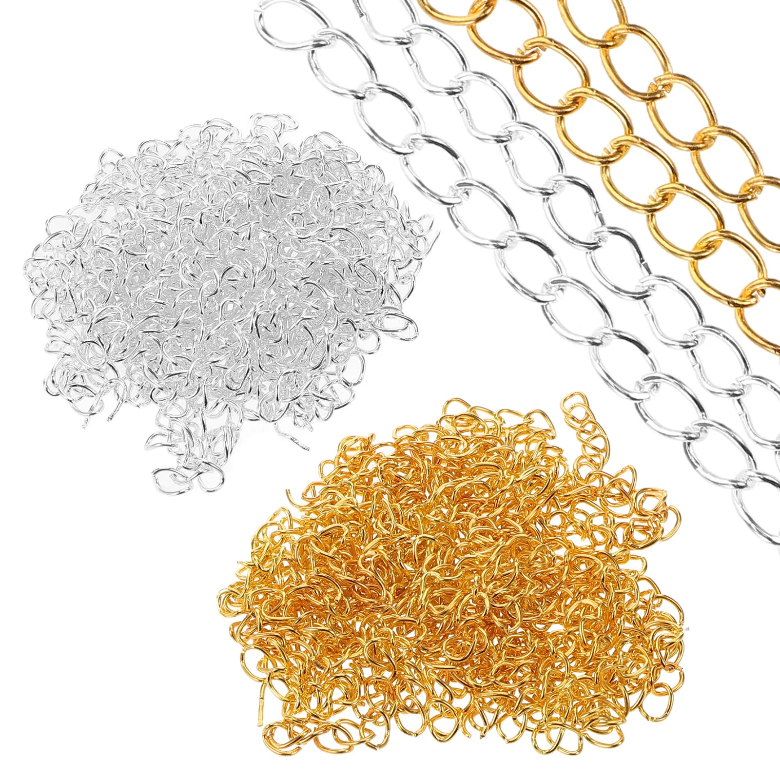 

100Pcs Chain Extender for Jewelry Making Tail Extender Adjustable Length Extension Chain Bracelet Necklace Keychain