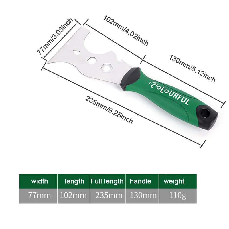 14-in-1 multifunctioneel plamuurmes roestvrijstalen verfschraper voor het reinigen van behang blikopener doe-het-zelf bouwgereedschap