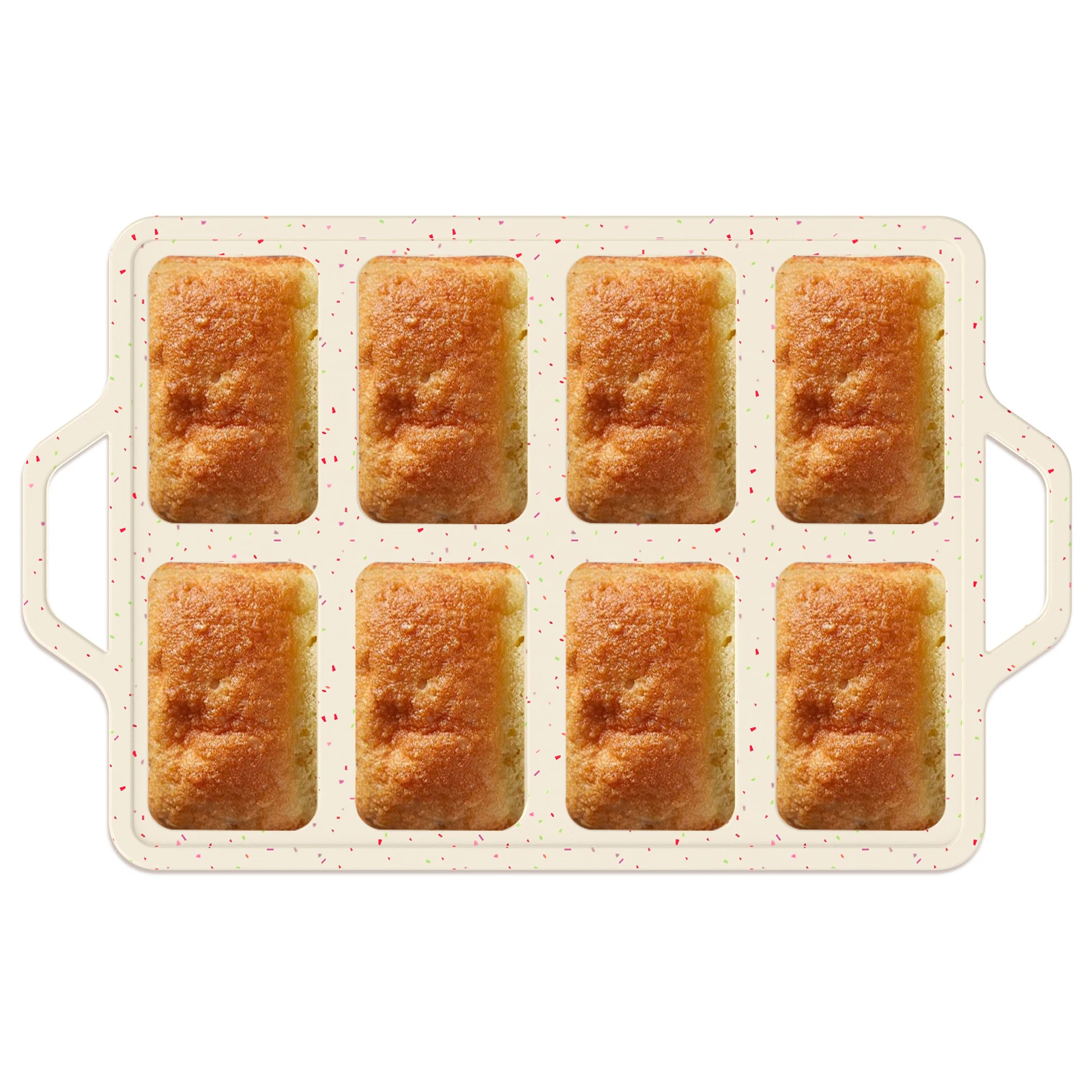 8-fach Silikon-Mini-Brotbackformen, antihaftbeschichtete Muffinform mit metallverstärktem Rahmen, leicht zu entformende Mini-Loaf-Pfanne zum Backen