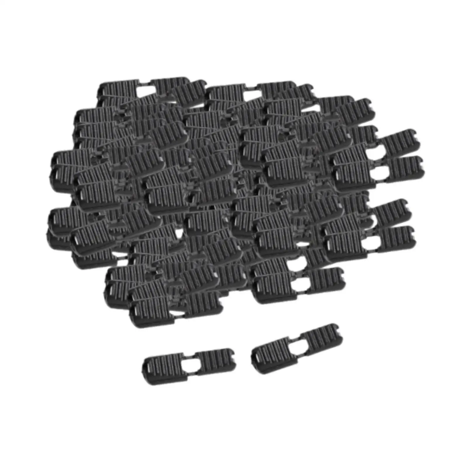 100 Pieces Zipper Pull Cord Locks Ends Buckles for Paracord Parachute Lanyard Bungee Cords DIY Zipper Repairs Drawstrings