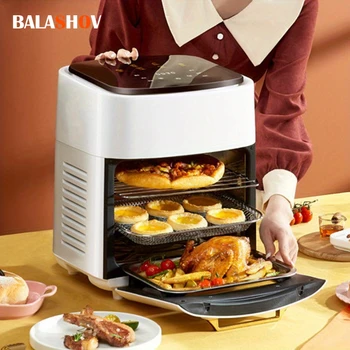 Image 15L Large Electric Air Fryer, Smart Household Oven,Multi-function Convection Oven Deep Fryer Without Oil, 6 Cooking Modes